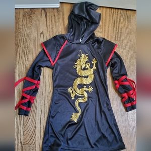 Size S Girls Dragon Ninja Costume